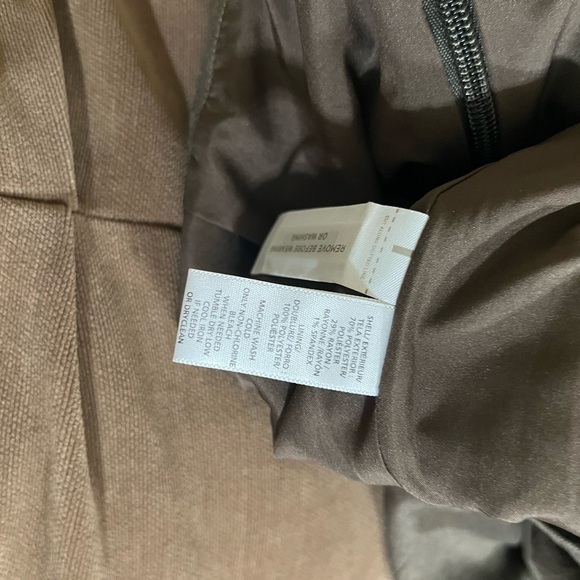 Loft skirt, front pockets, mini skirt, business career size 12 NWT Brown - Picture 6 of 6